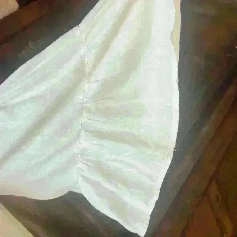 Entro ladies sundress cold shoulder small OS flowy white Lacey. Fully lined. - Picture 5 of 10